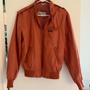 Members Only Orange Bomber Jacket Varsity Style